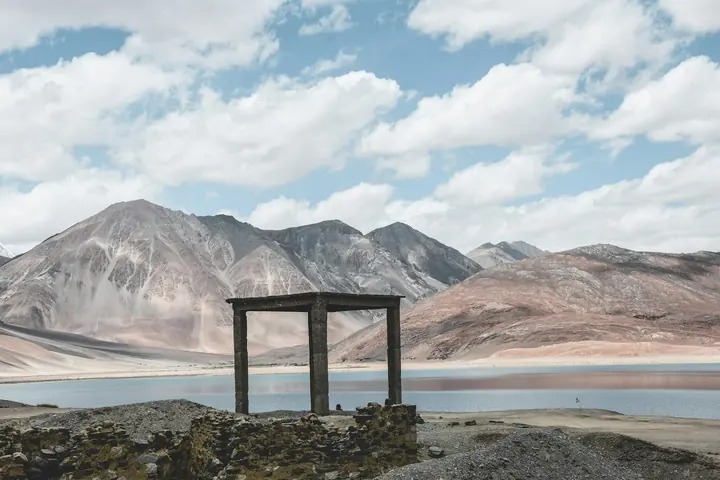 Pangong Lake and mountains, Ladakh